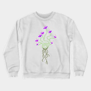 Spiral Flower: Purple Crewneck Sweatshirt